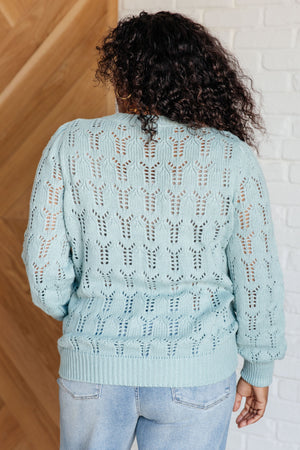 Lightweight Pointelle Knit Sweater