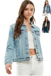 It's Classic Denim Jacket in Light Blue, Medium Blue, & Vintage Black