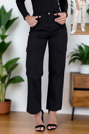 Keeping It Cool & Casual Cargo Pants in Black & Khaki