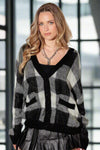 Checkered To Perfection V-Neck Cardigan