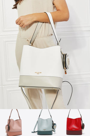 Doing the Most Handbag in White, Dusty Pink, Misty Blue, & Red