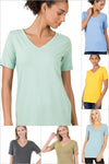 Your Favorite Cotton Tee in Light Green, Spring Blue, Yellow,  Blue Grey, Khaki, & Ash Grey