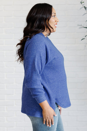 Soft Serenity Long Sleeve Tee in Bright Blue