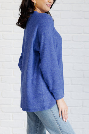 Soft Serenity Long Sleeve Tee in Bright Blue