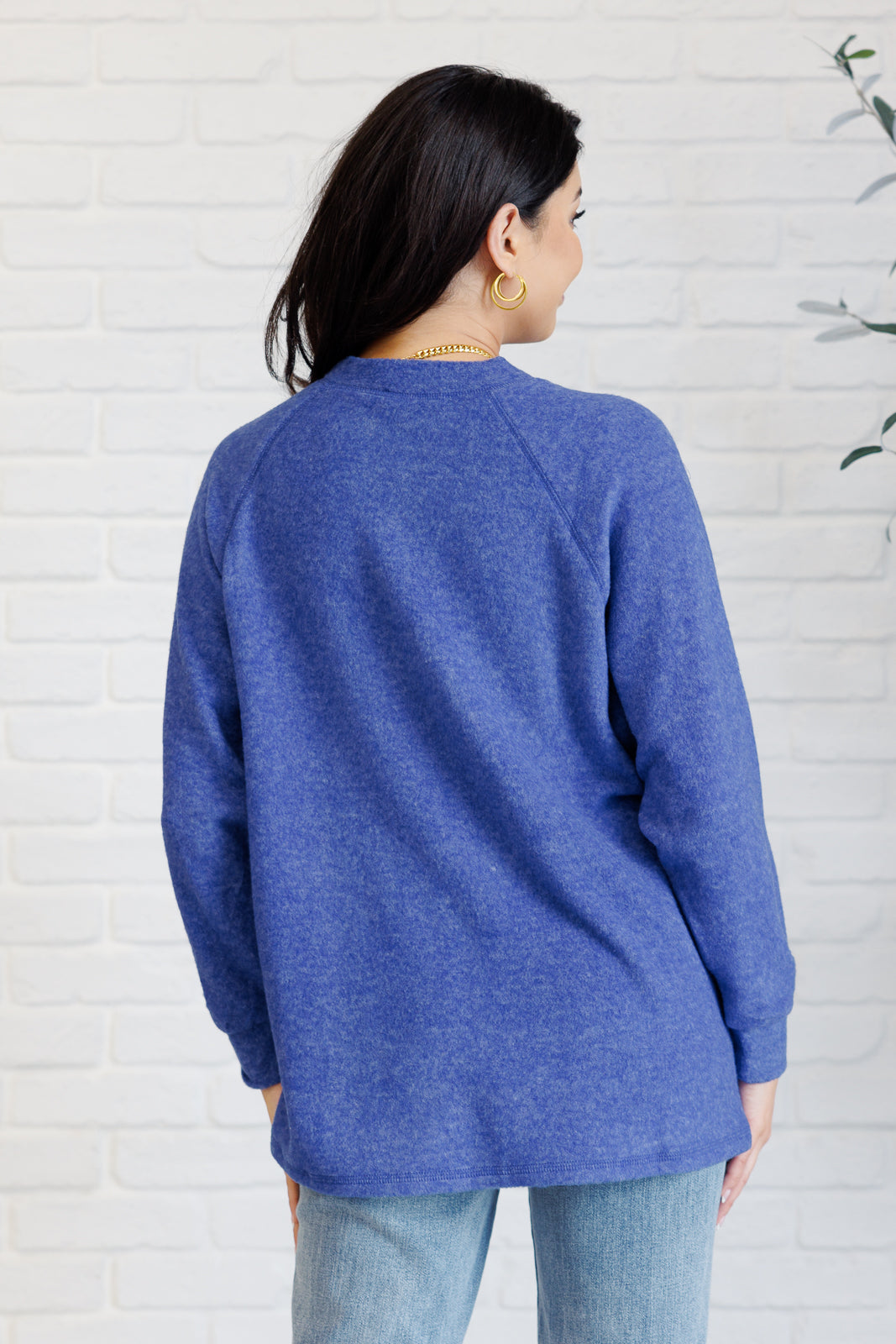 Soft Serenity Long Sleeve Tee in Bright Blue