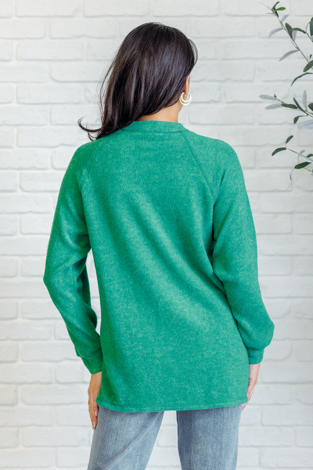 Soft Serenity Long Sleeve Tee in Forest