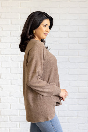 Soft Serenity Long Sleeve Tee in Mocha