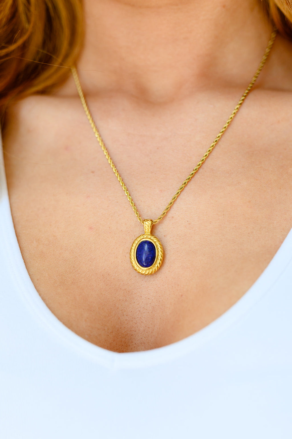 The Sheryl Lapis Lazuli Pendant Necklace