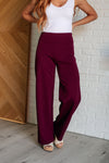 Dream Stride Wide Leg Pants in Wine