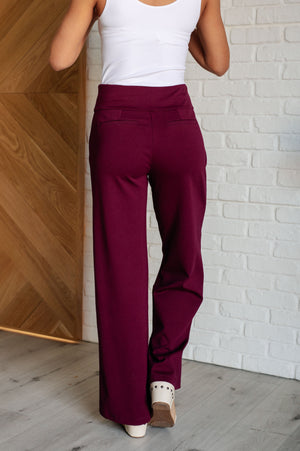 Dream Stride Wide Leg Pants in Wine