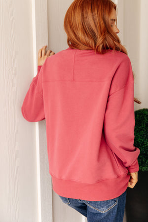 Absolutely You Mock Neck Pullover in Cranberry