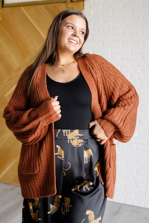 Everyday Elegance Cardigan in Chestnut