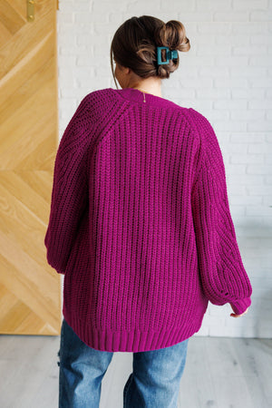 Everyday Elegance Cardigan in Berry