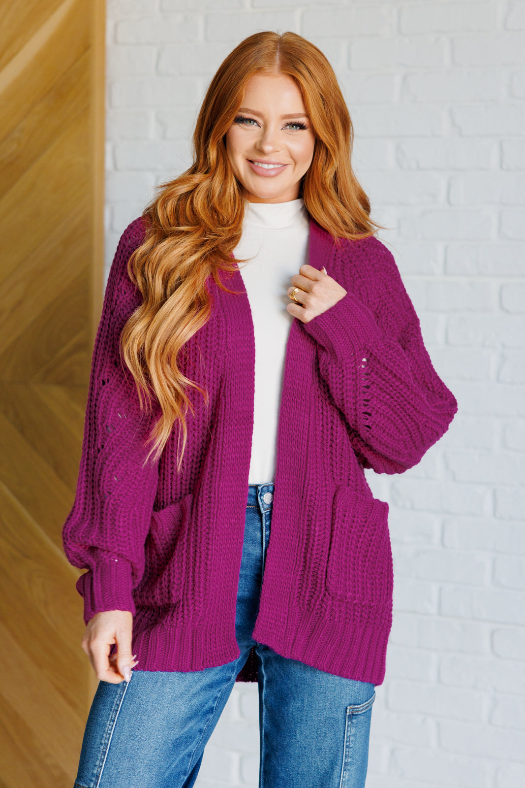 Everyday Elegance Cardigan in Berry