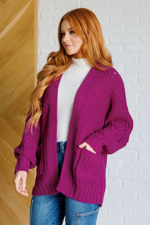 Everyday Elegance Cardigan in Berry