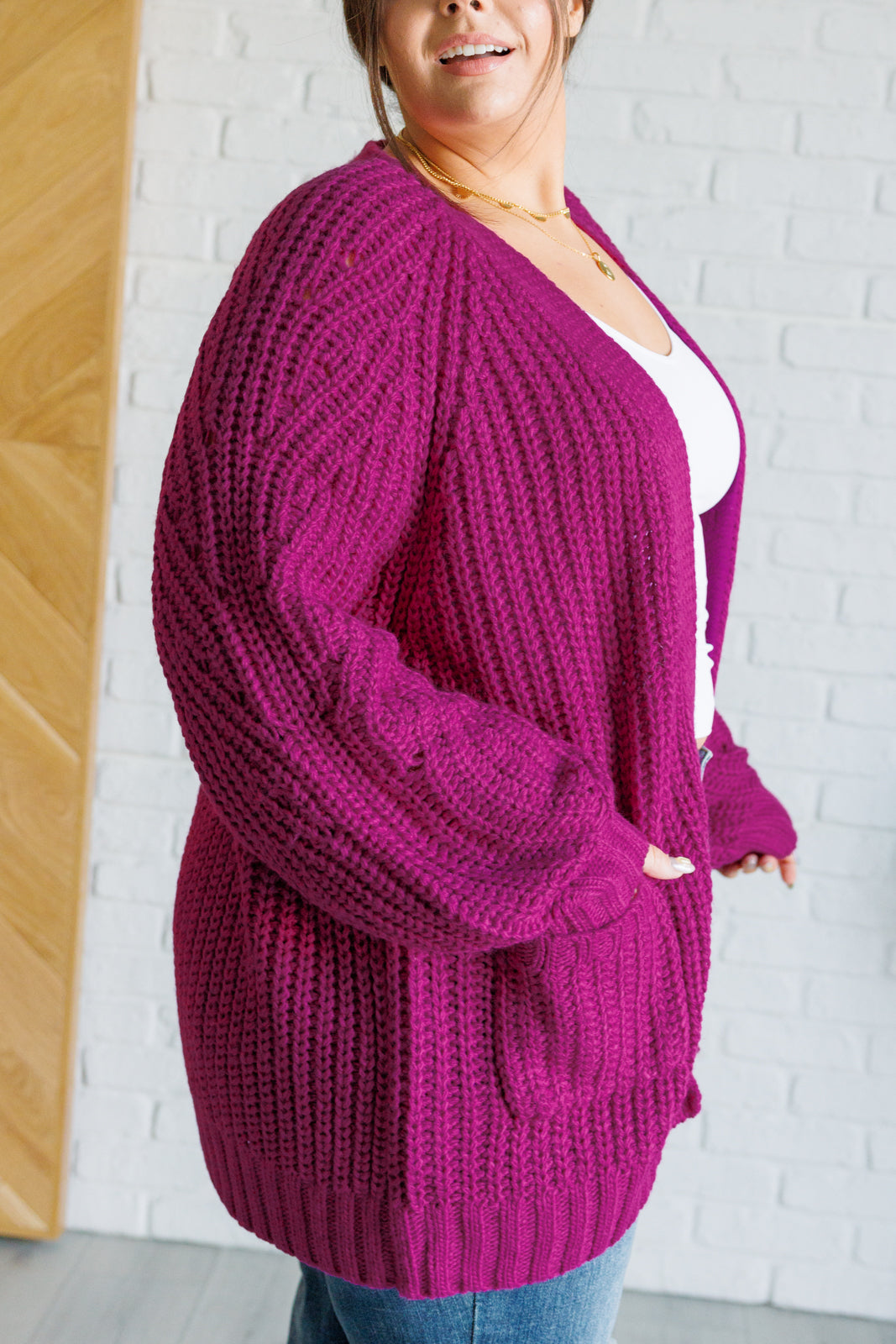 Everyday Elegance Cardigan in Berry