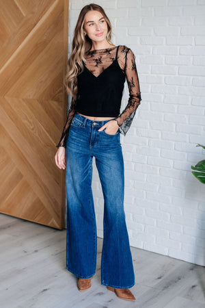 Living for the Lace Top in Black