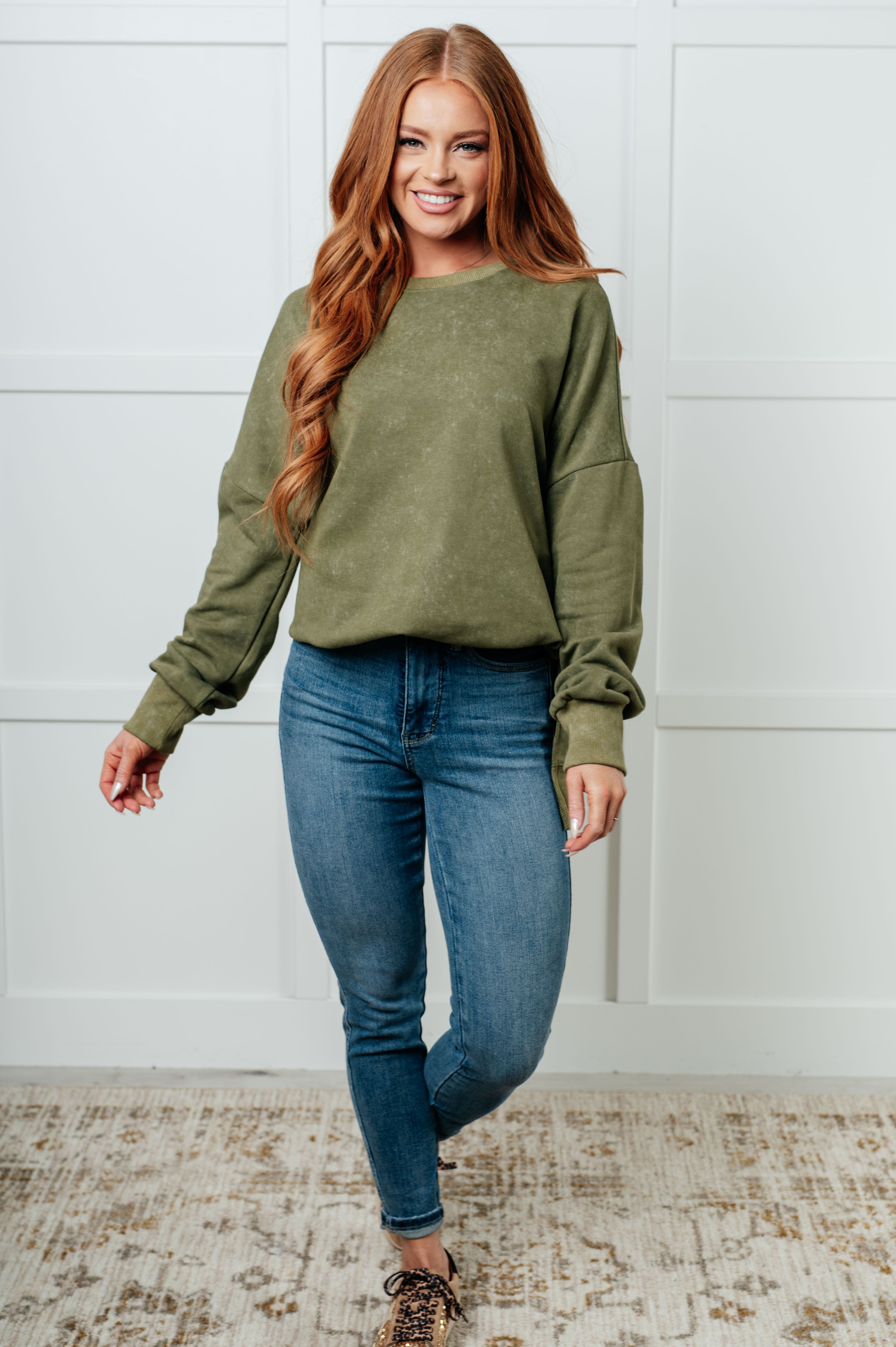 Not Your Average Oversized Sweatshirt in Green