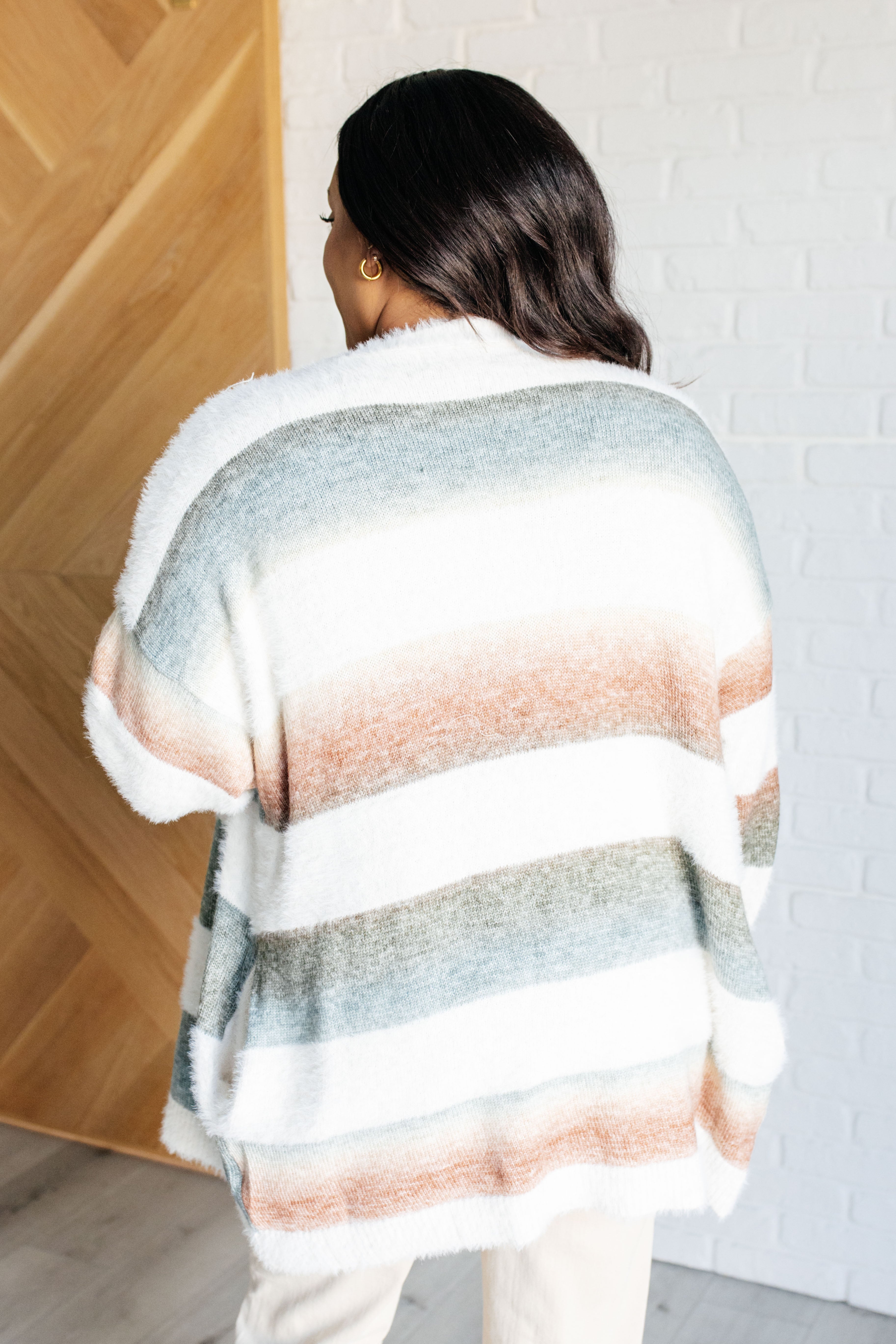 Warm & Fuzzy Ombre Striped Cardigan