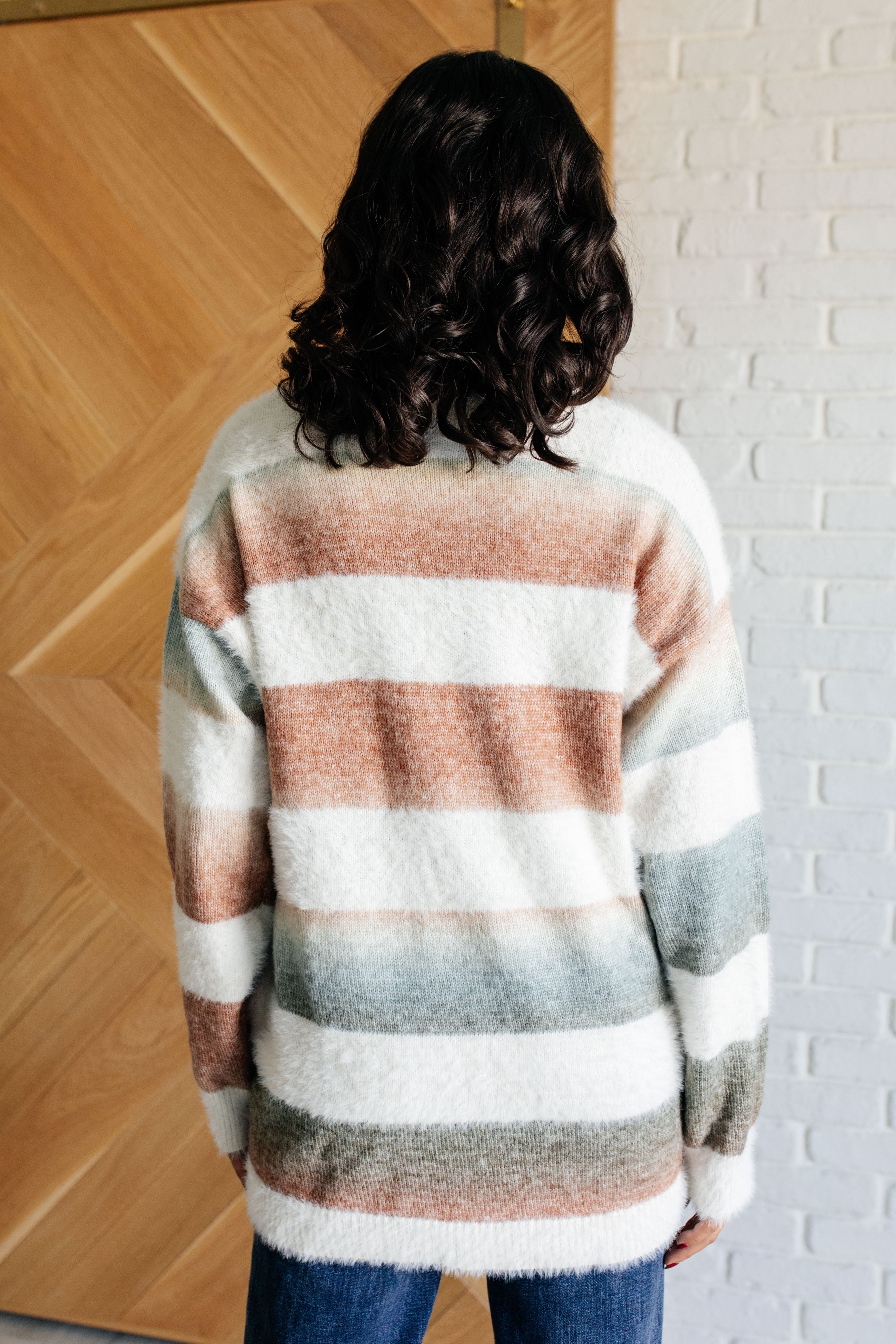 Warm & Fuzzy Ombre Striped Cardigan