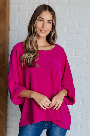 Soft As a Dream Chenille Blouse in Pink