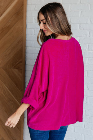 Soft As a Dream Chenille Blouse in Pink