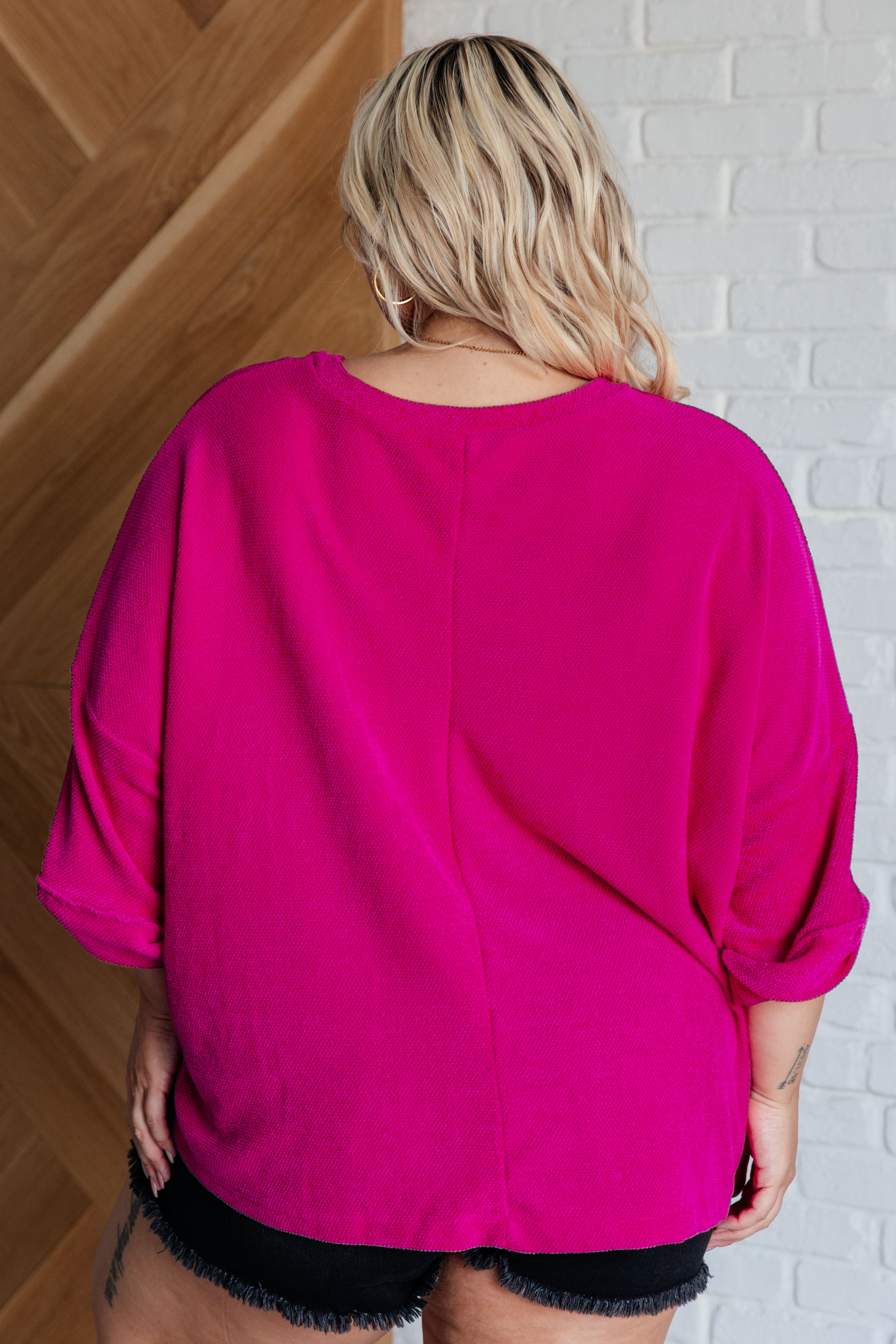 Soft As a Dream Chenille Blouse in Pink