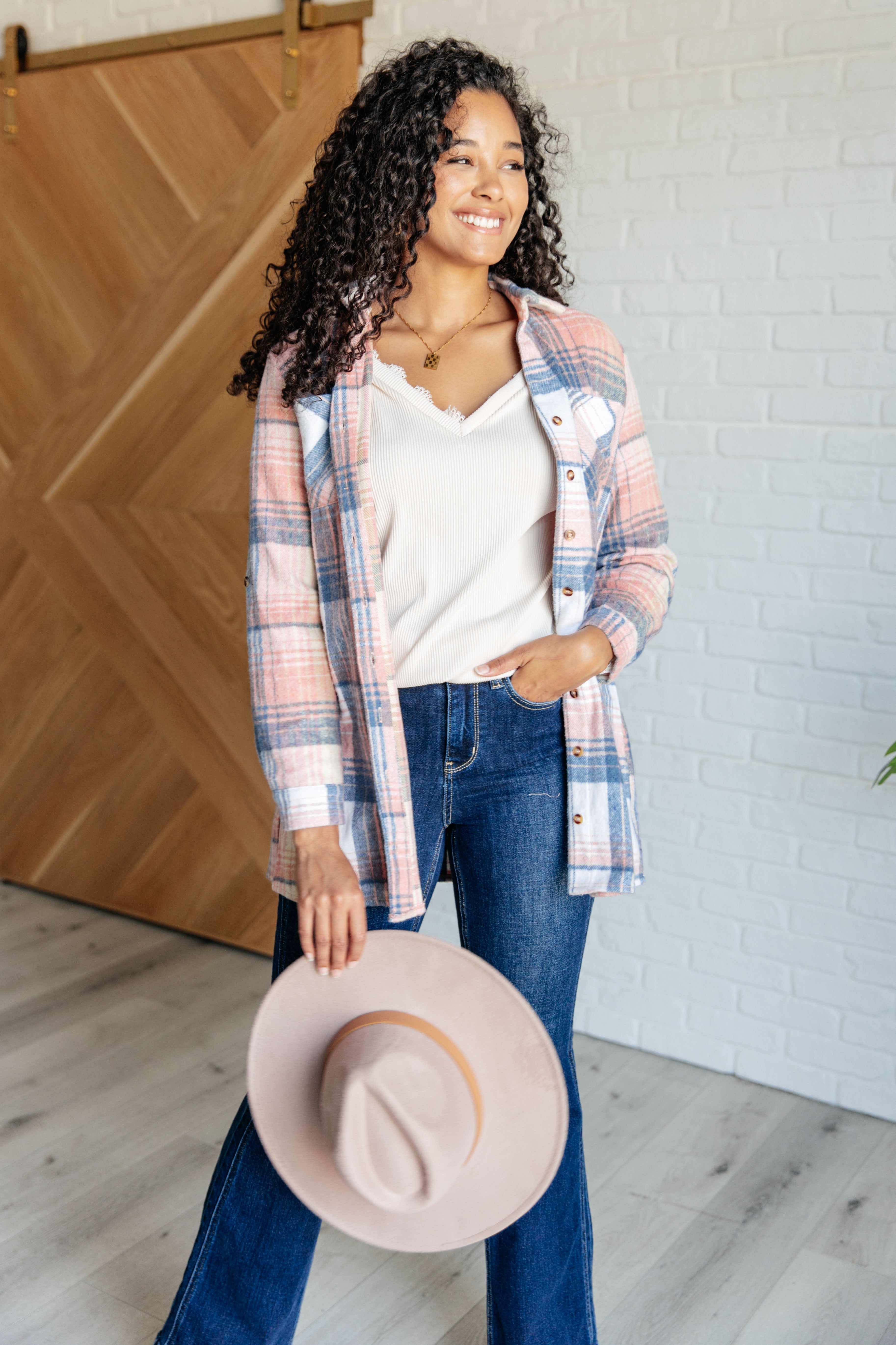 Hint of Lace Trim V-Neck Top