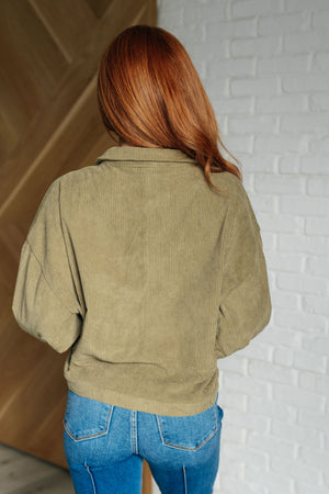 Style With Purpose Corduroy Jacket in Olive