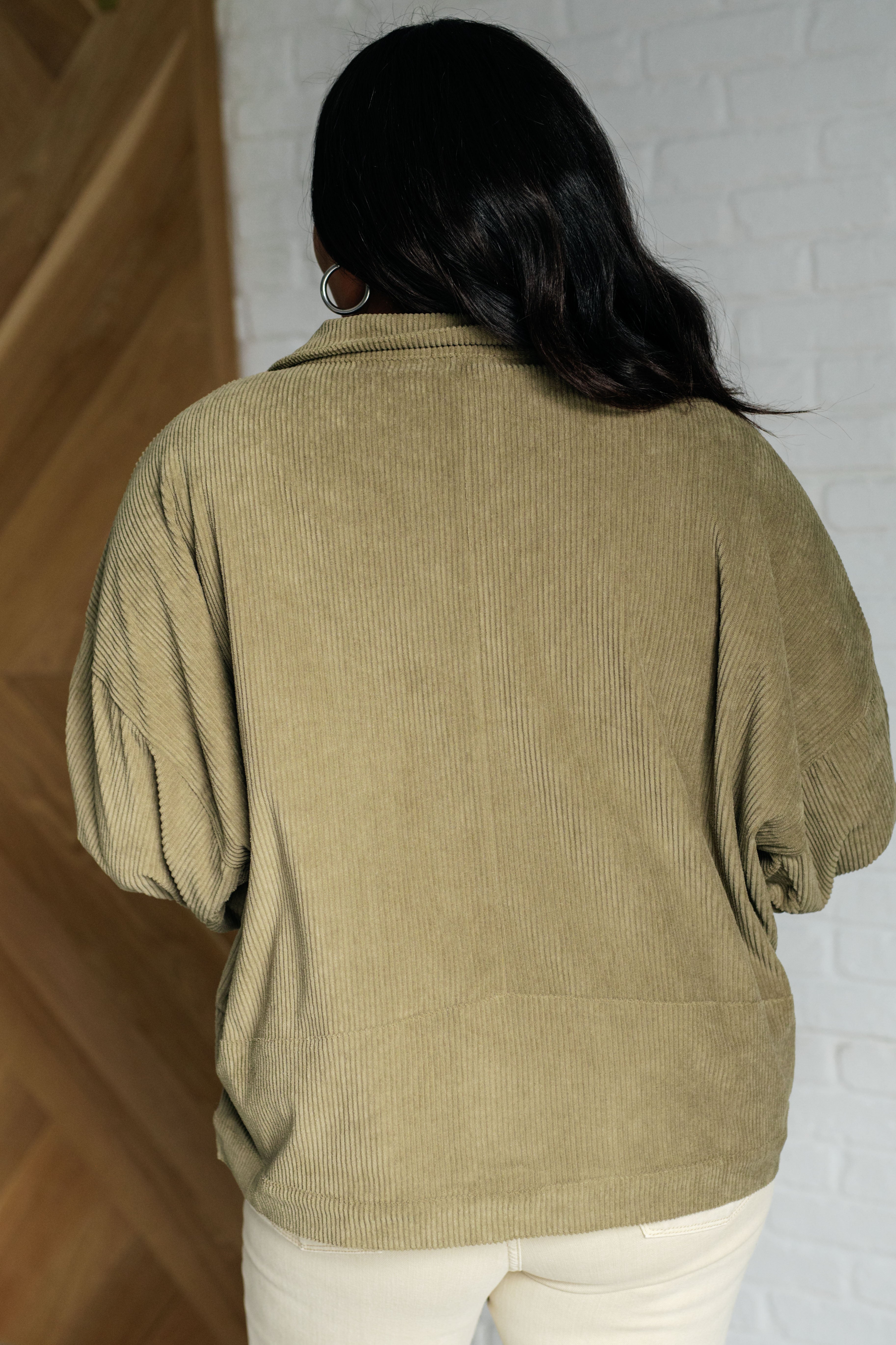 Style With Purpose Corduroy Jacket in Olive