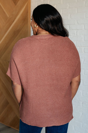 Ease Into Comfort Knit Top in Coffee