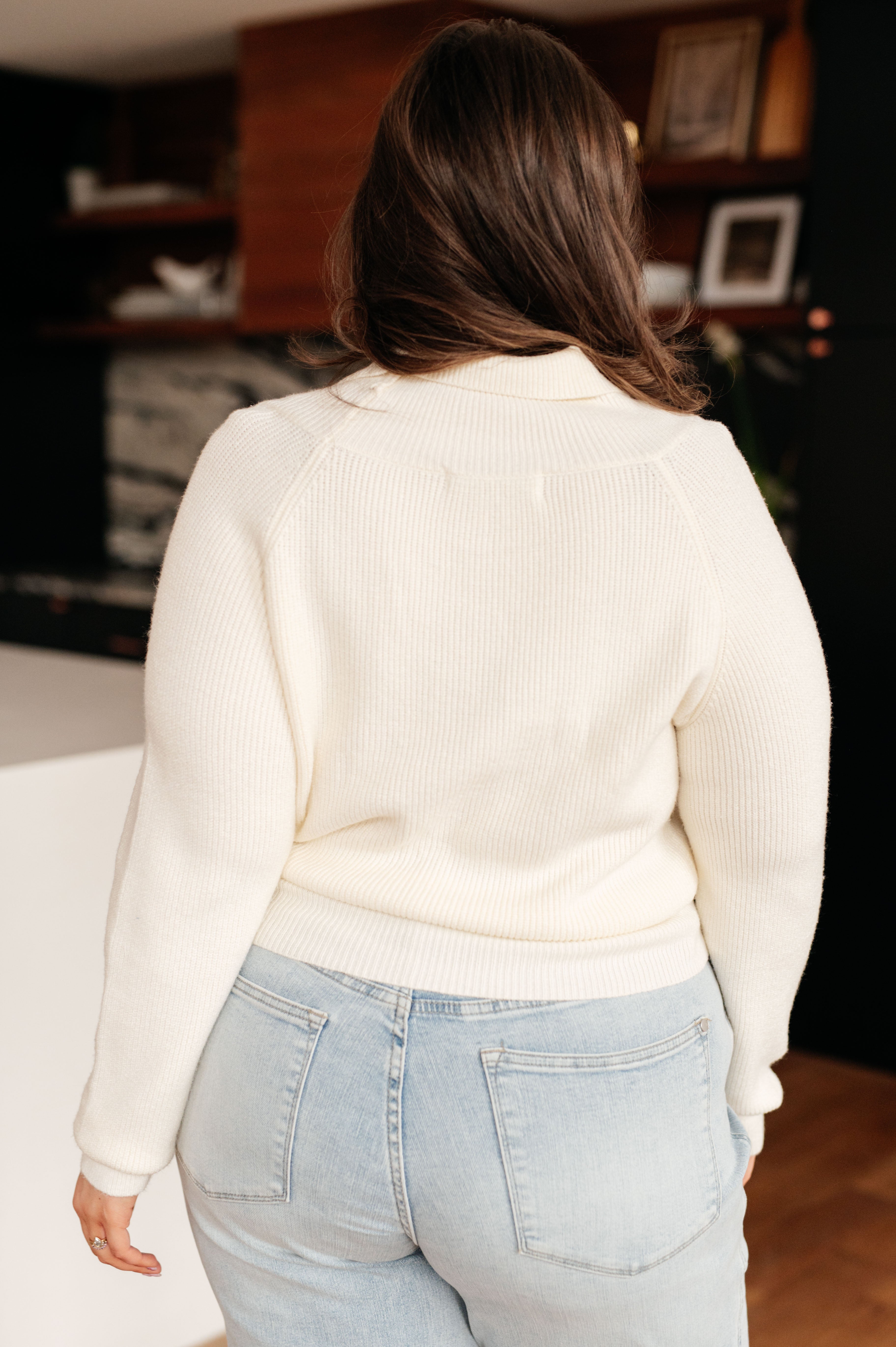 Timeless Appeal Surplice Crop Sweater