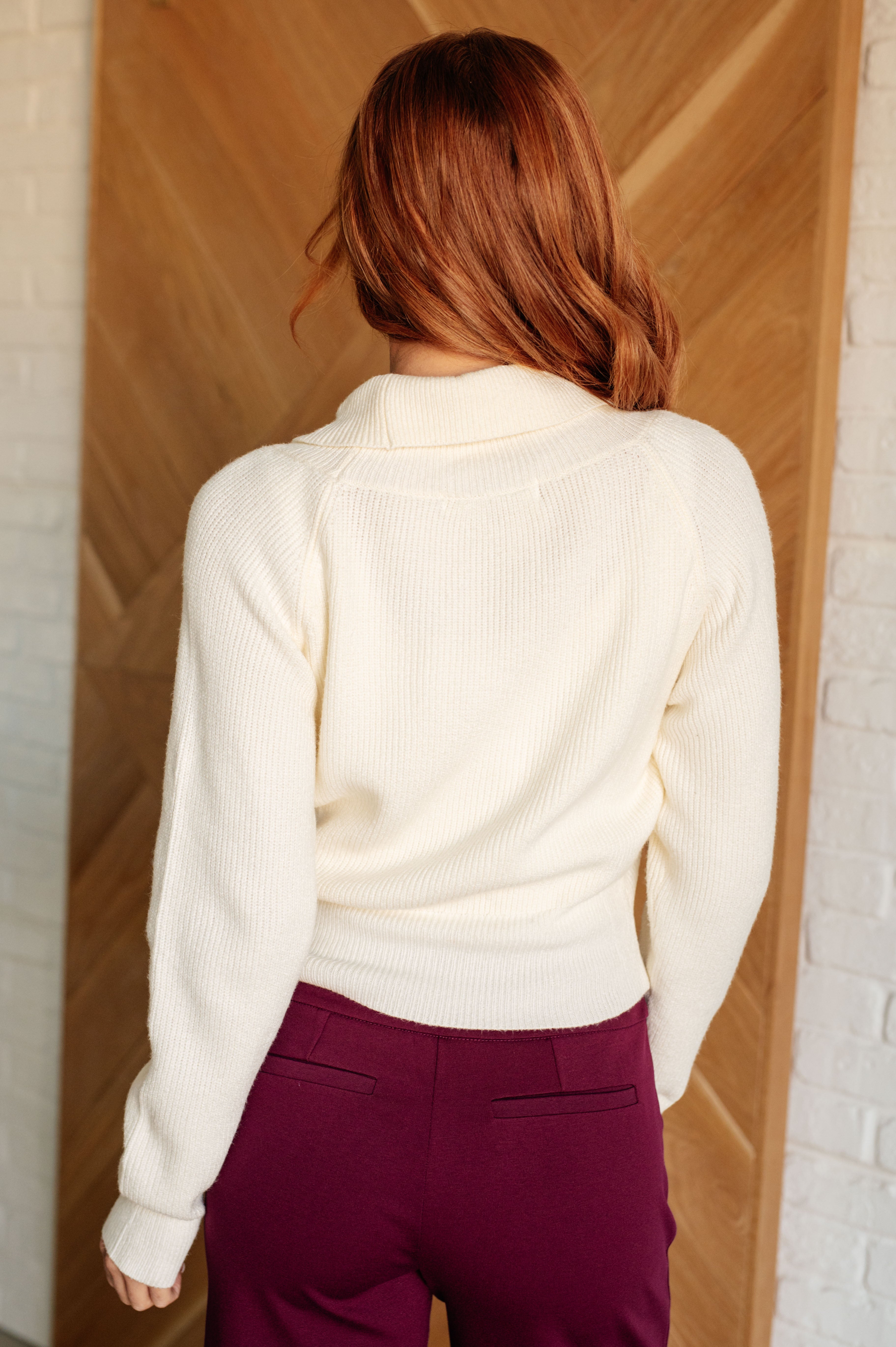 Timeless Appeal Surplice Crop Sweater