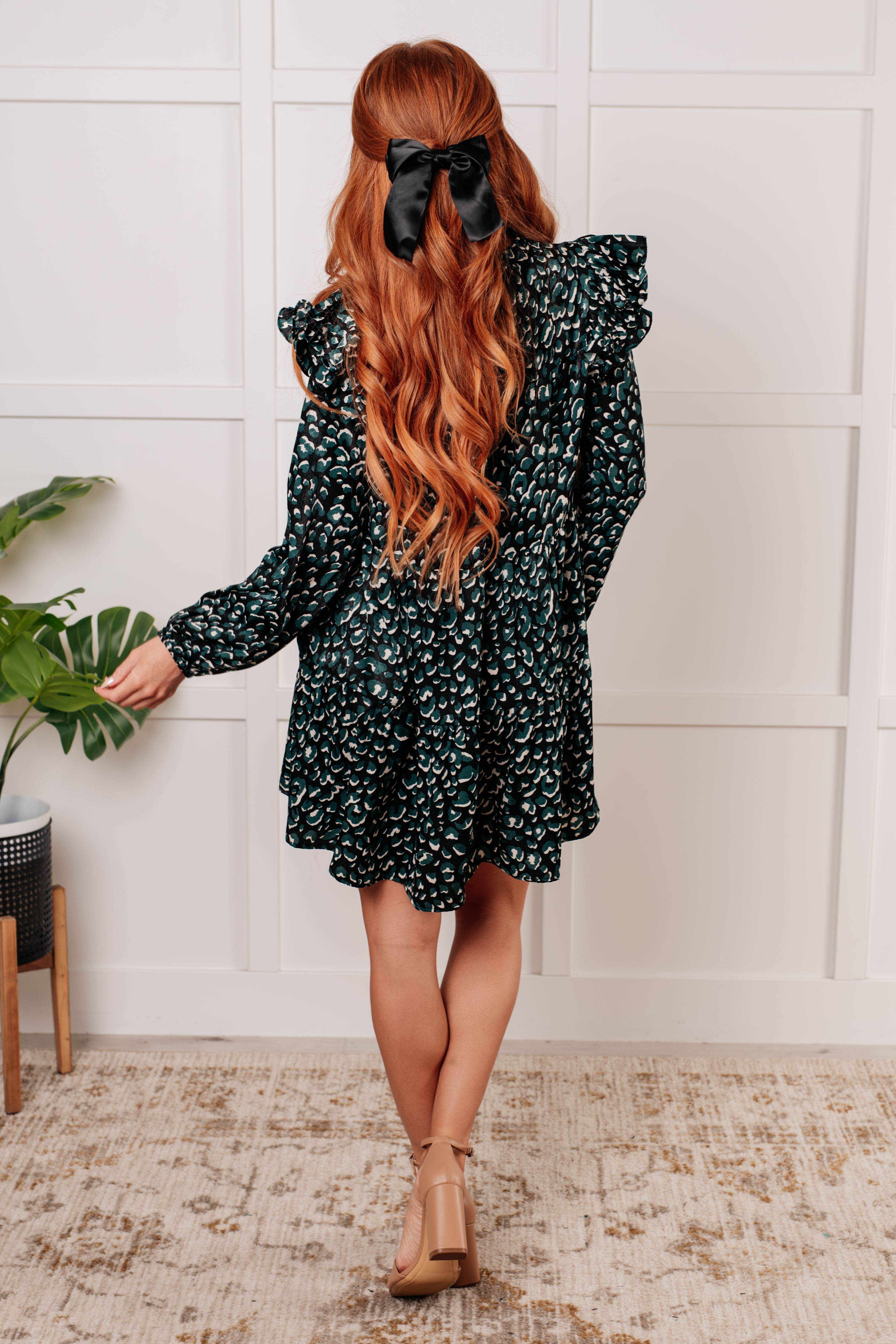 Dotted Delight Ruffle Detail Mini Dress