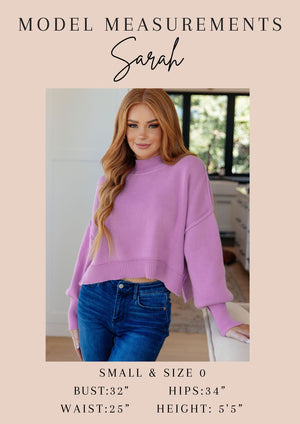 Mystic Charm Half Zip Pullover in Mauve