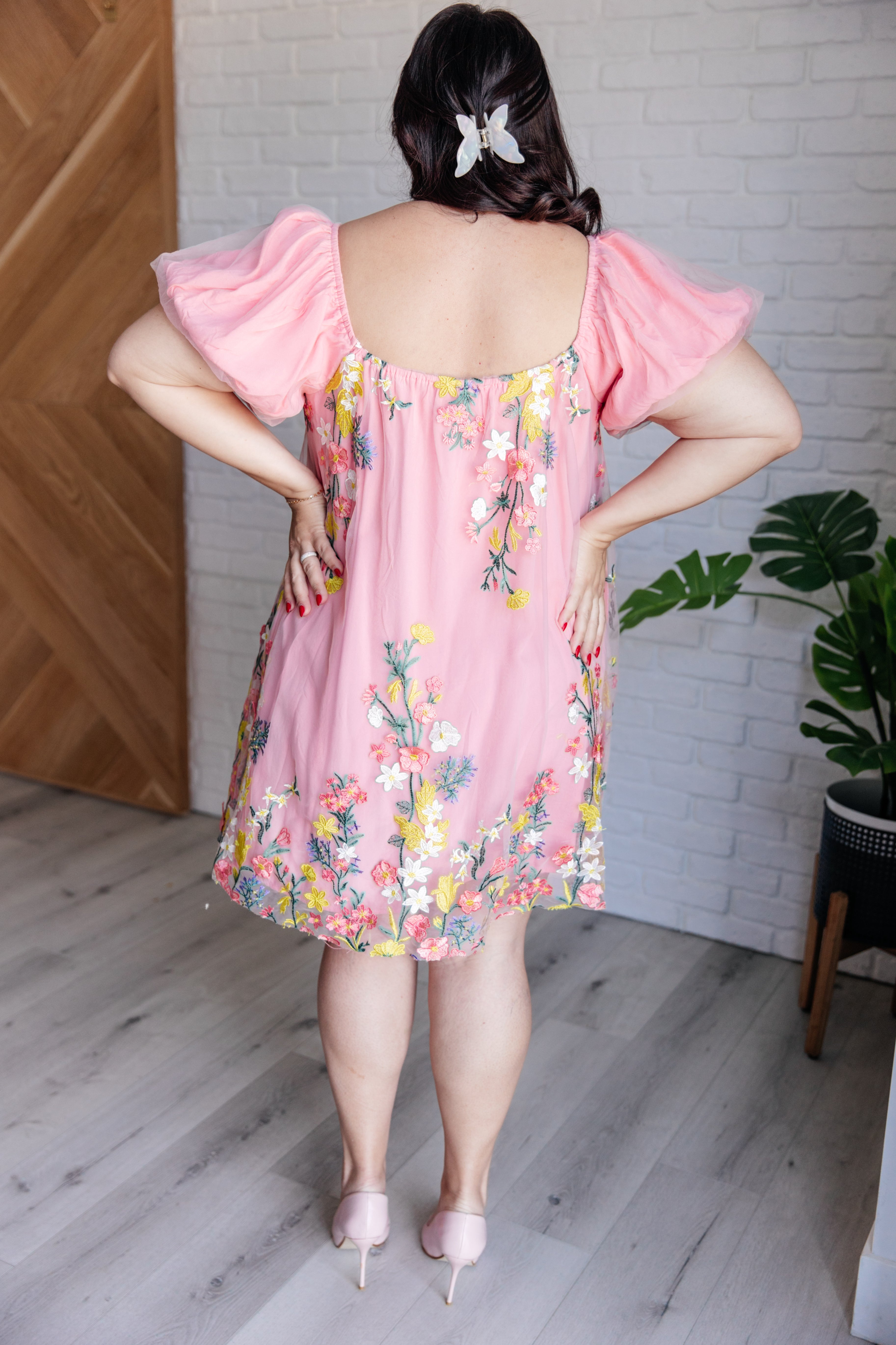 High Tea Floral Balloon Sleeve Dress