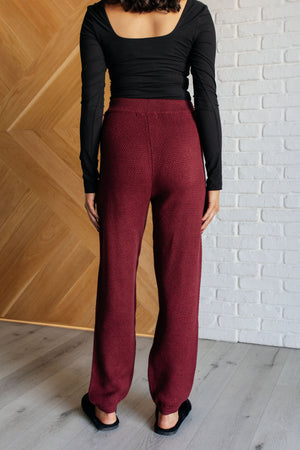 Laidback Luxe Cardi & Jogger Set in Wine