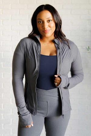 In Motion Activewear Jacket in Titanium