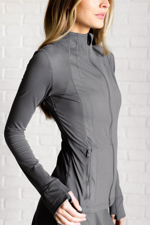 In Motion Activewear Jacket in Titanium