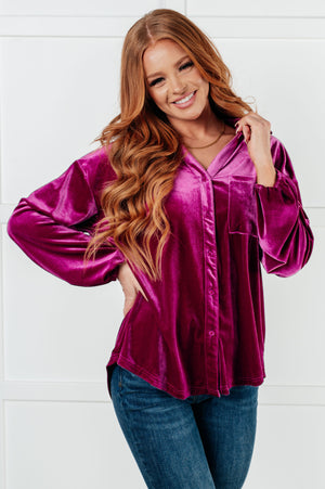 Truth Be Bold Velvet Long Sleeve Top