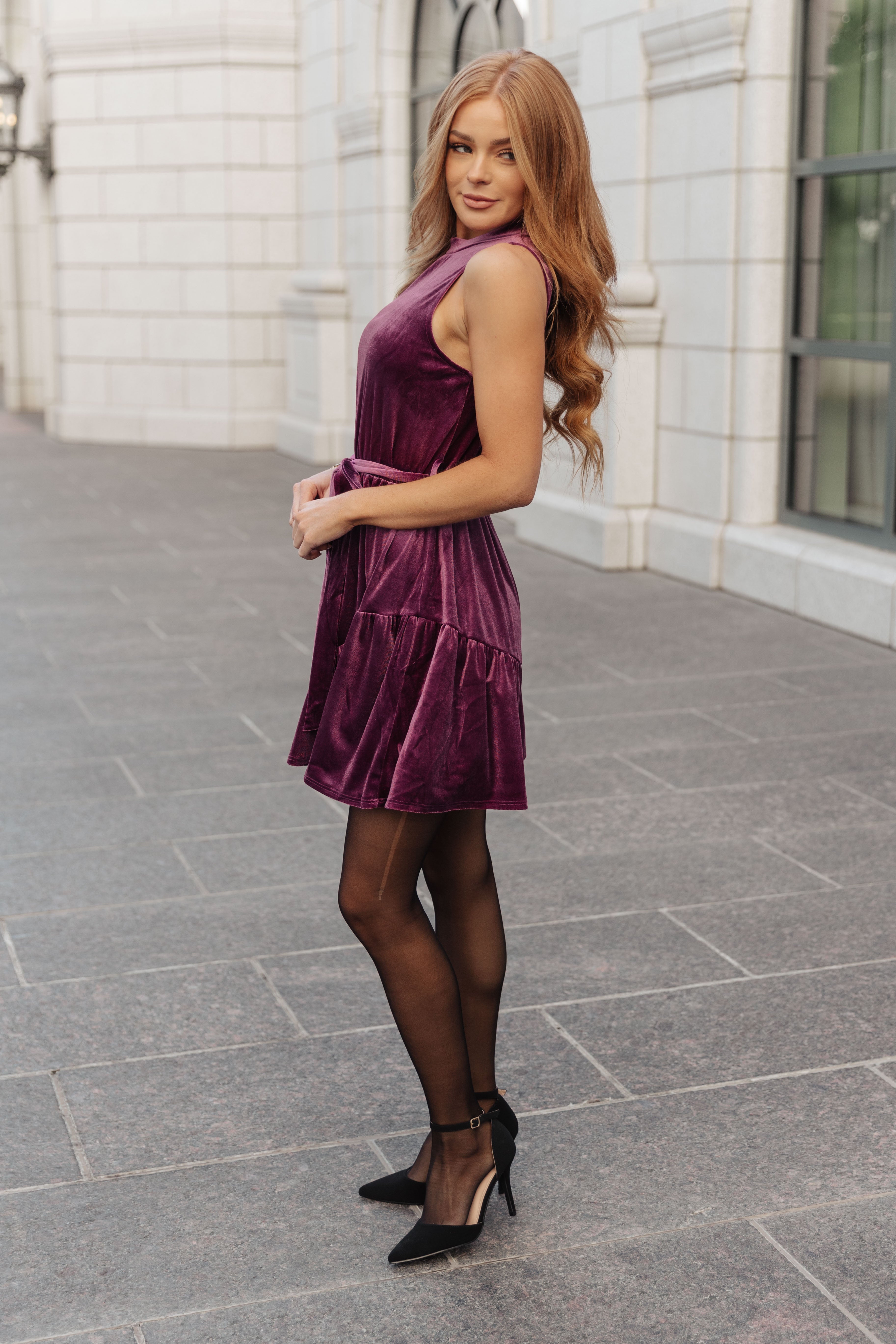 Velvet Bow-tique Mini Dress