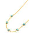 One Square at a Time Turquoise Necklace