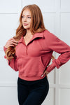 Mystic Charm Half Zip Pullover in Mauve