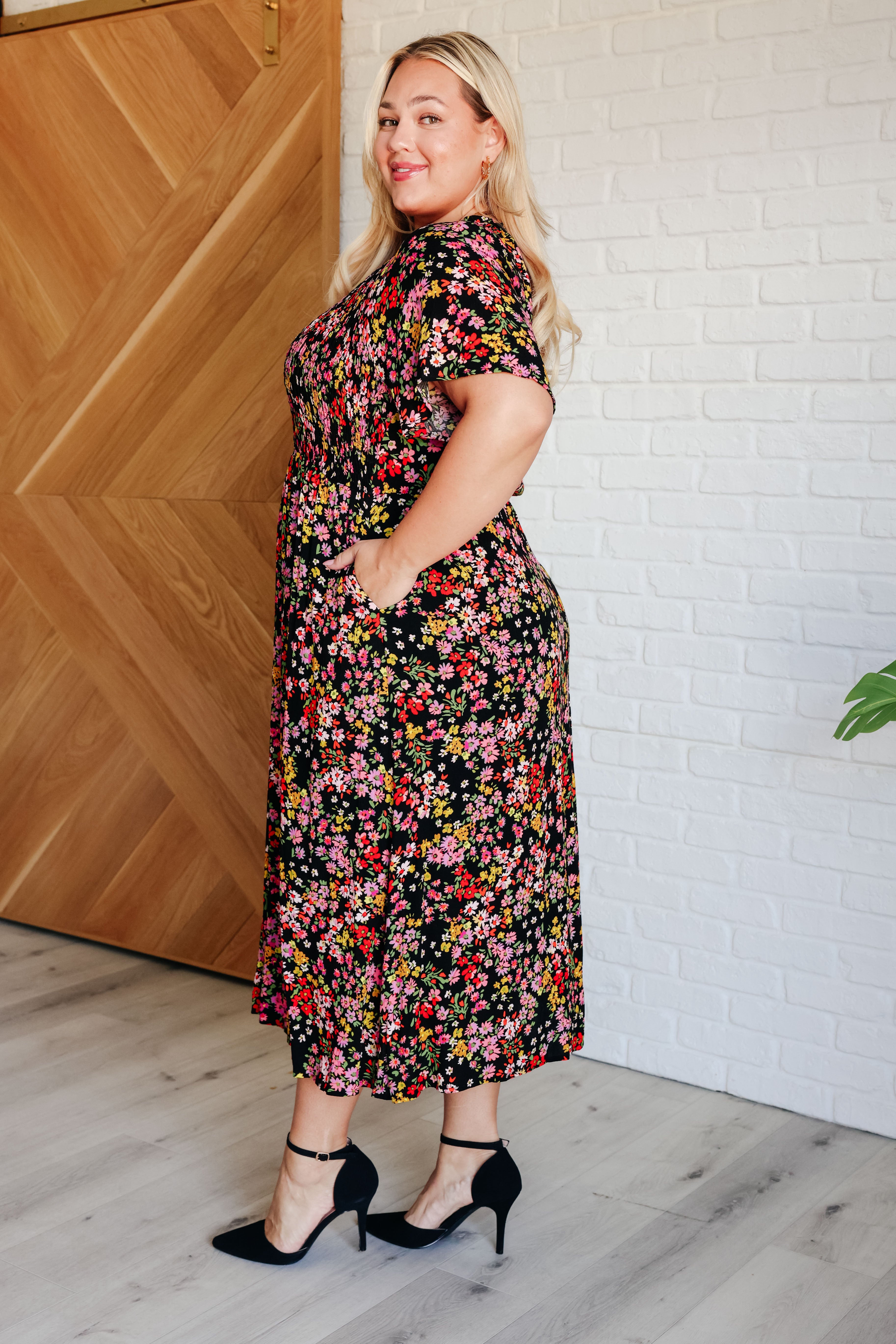 Chasing Wildflowers Smocked Midi Dress