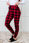 Peak Performance Joggers in Red Plaid