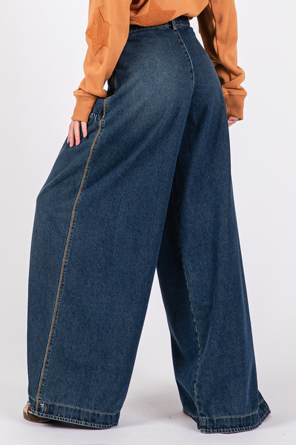 Funky & Fabulous Cargo Jeans in Denim Blue