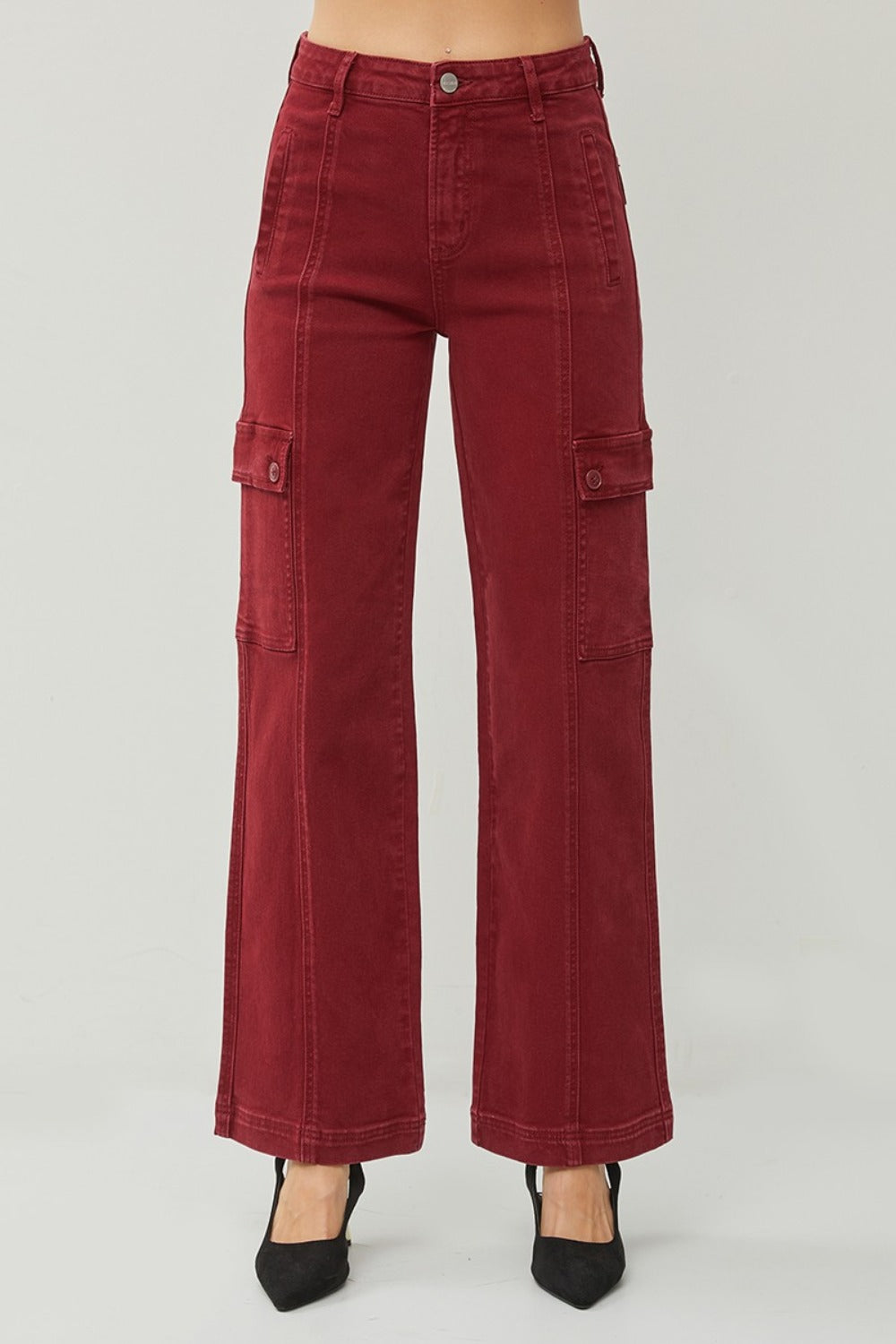 Wine & Dine High Rise Wide Leg Cargo Jeans