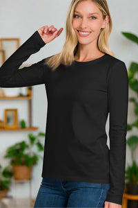 In the Crew Long Sleeve T-Shirt  in Black