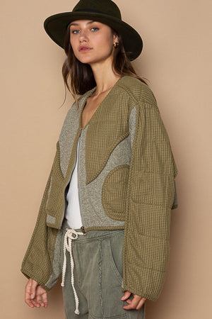 Who Gives a Stitch Quilt Patch Knit Jacket