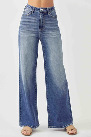 Lorena High Rise Wide Leg Jeans in Dark Wash